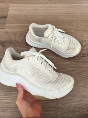 Women's White Athletic Sneakers - Cushioned Comfort and Support